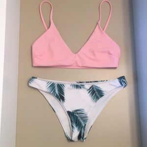 Pink and green bikini set!